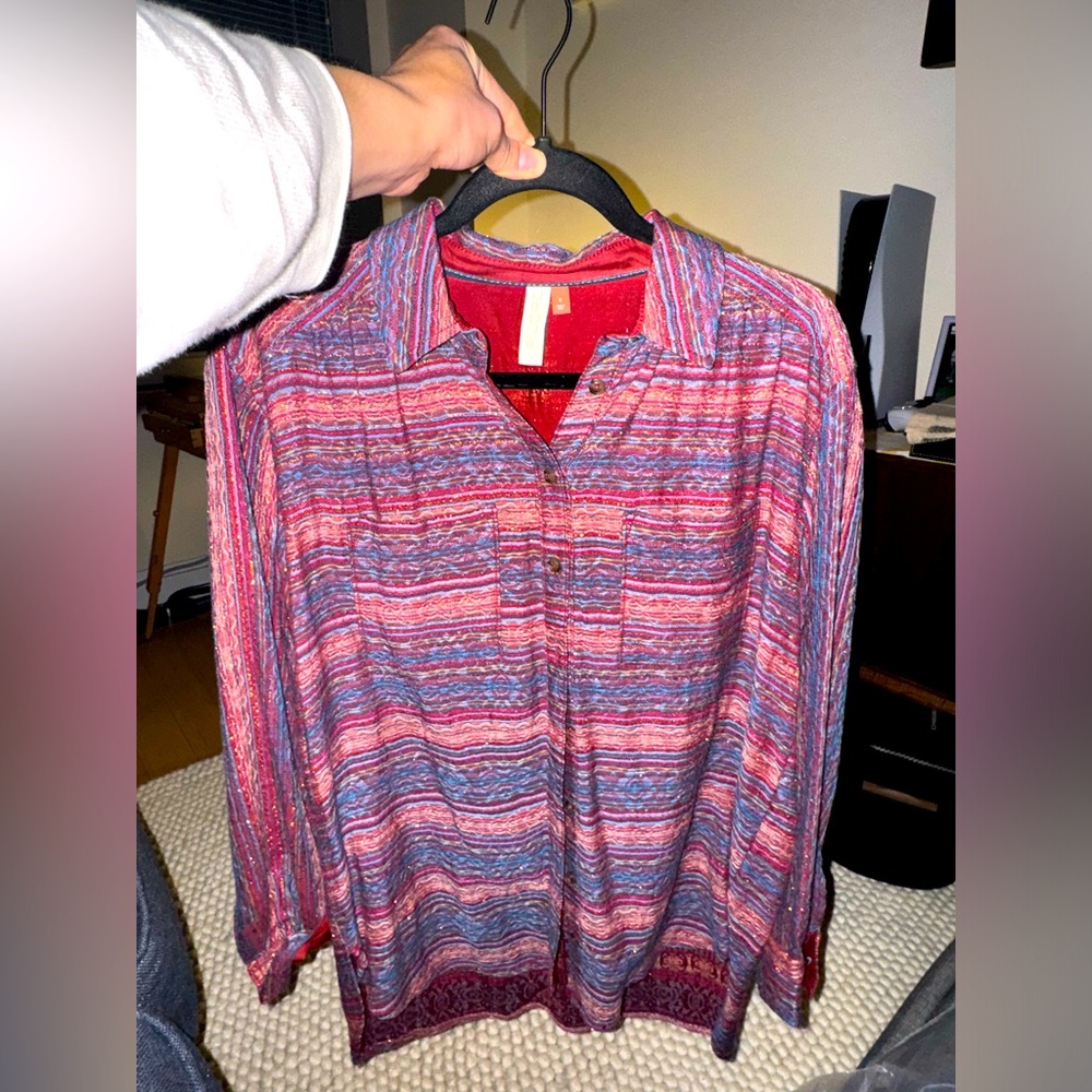 Anthropologie Pilcru Shiny Flannel. Multicolored. Dry-clean only